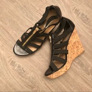 Strappy Steve Madden Cork Heel Wedges
